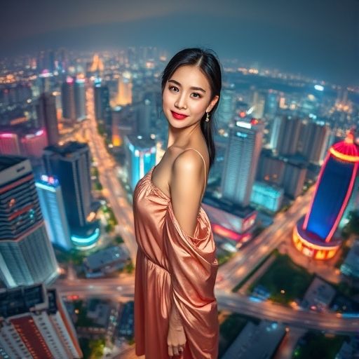 广州白云区繁华夜景概览