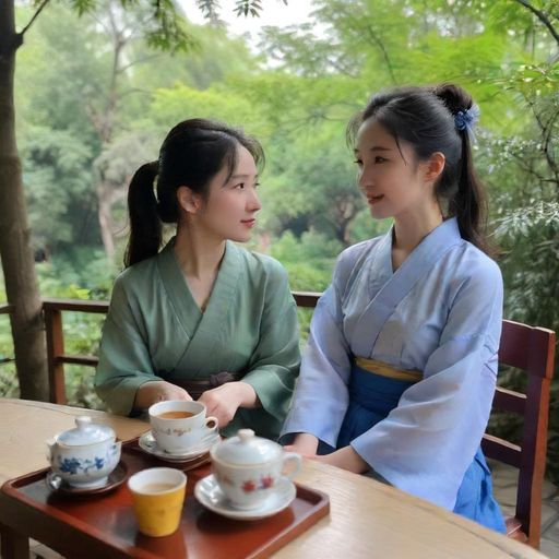 茶友们在广州茶肆内交流品茶的场景