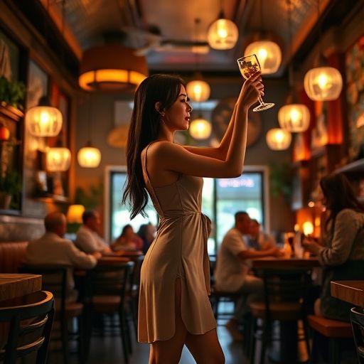 朋友们在特色音乐餐吧小聚