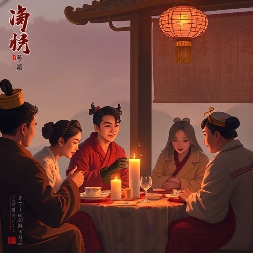 茶桌上摆满精致的茶点，色香味俱全