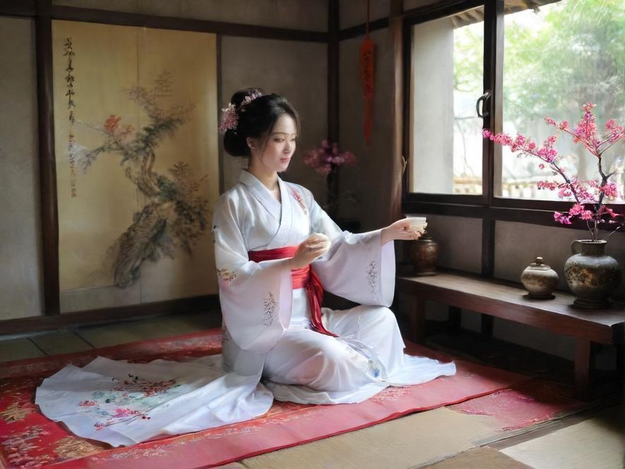 广州某高端私人茶室内部，光线柔和，装饰典雅，营造出温馨私密的交谈空间。
