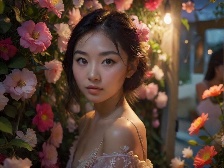 百花齐放的秘密花园，寓意着丰富多彩的体验
