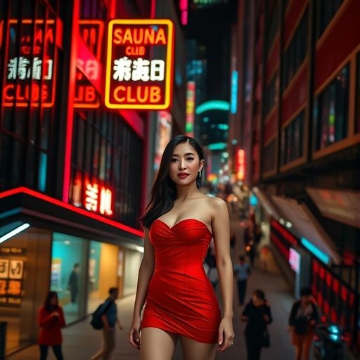 都市夜生活夜场桑拿会所外观