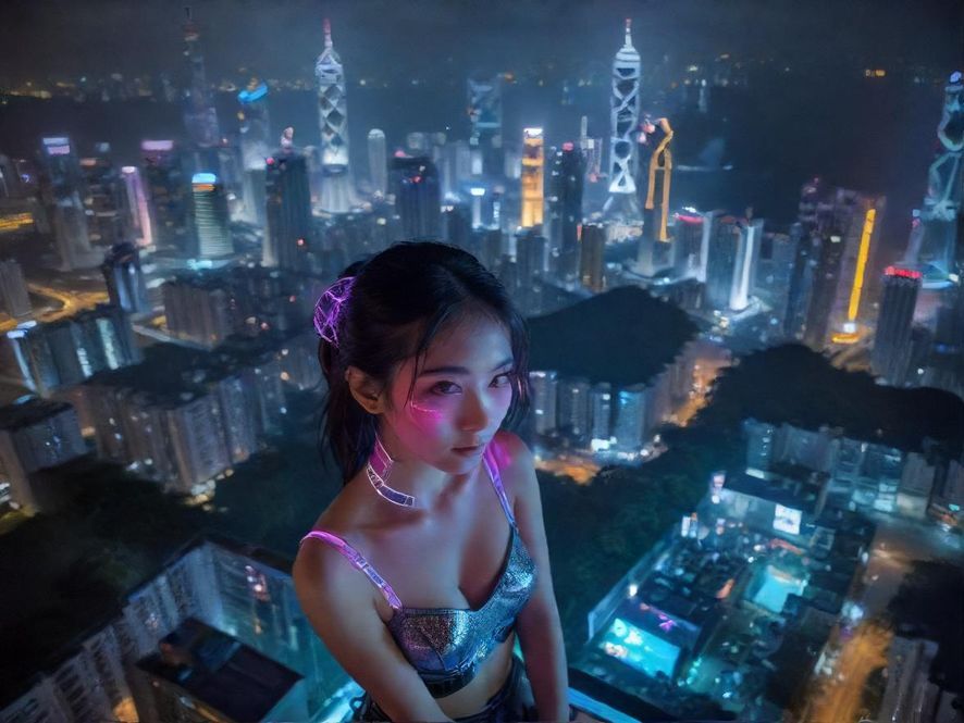 深圳璀璨夜景，充满未来感的都市丛林