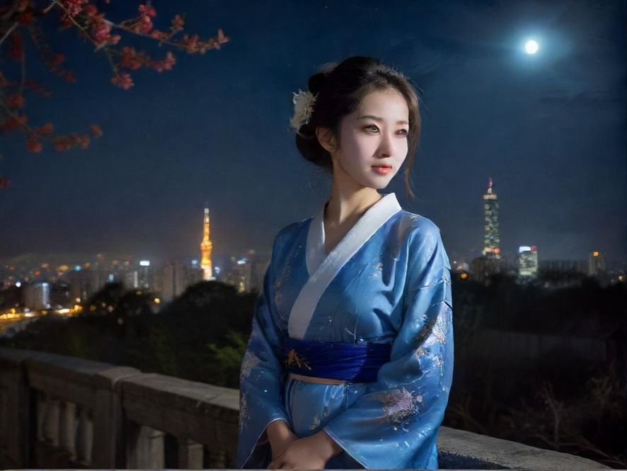 广佛夜色下的休闲场所入口