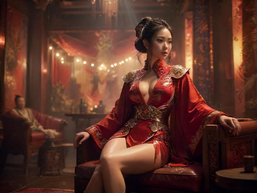 夜场会所休息区场景