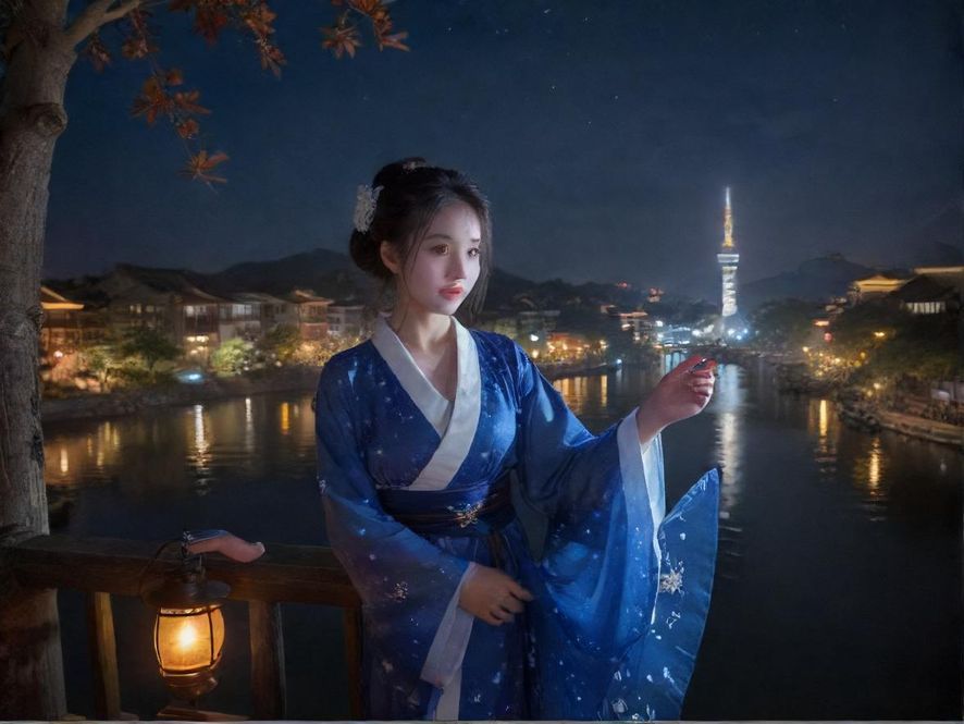 广州城市夜景下的休闲场所地图